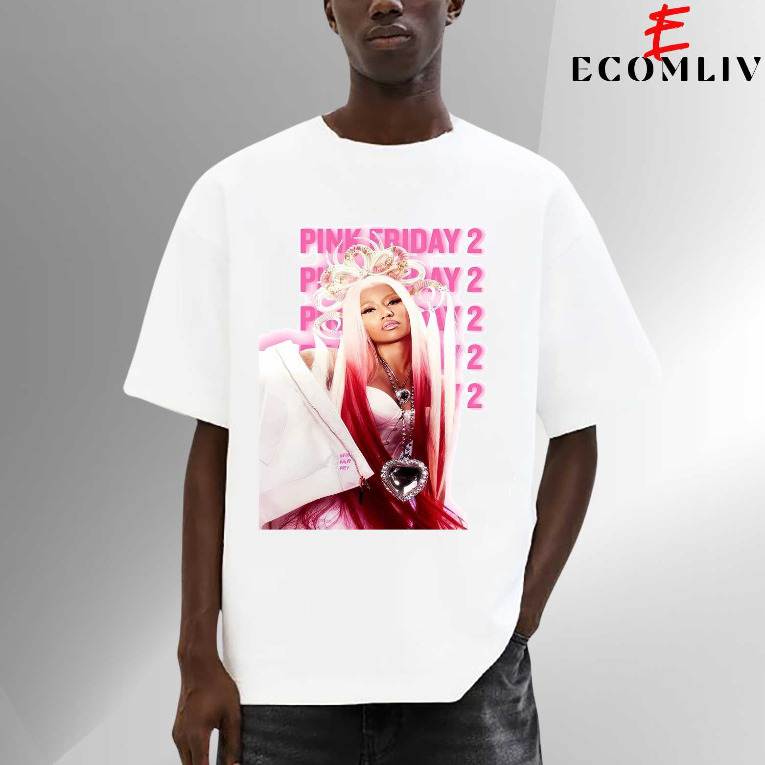Nicki Minaj Retro Pink Friday Tee, Hip Hop Graphic T-Shirt, Rap Era Merch Shirt